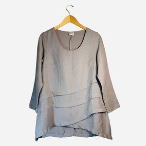 Et’ Lois Layered Front 3/4 Sleeve Tunic